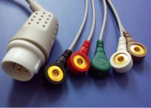 Compatibele Philips 12pin M3046a, m1102a 5lead ECG-kabel, IEC, clip met CE